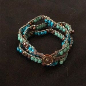 Turquoise & Copper Wrap Bracelet